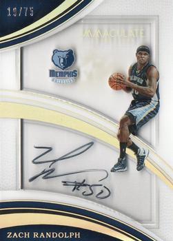 2016-17 Panini Immaculate Collection - Shadowbox Signatures #32 Zach Randolph Front