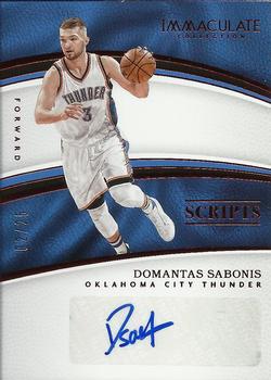 2016-17 Panini Immaculate Collection - Scripts Red #SC-DSA Domantas Sabonis Front