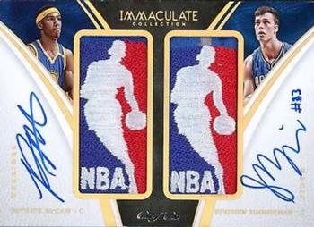 2016-17 Panini Immaculate Collection - Dual Rookie Logoman Autographs #8 Patrick McCaw / Stephen Zimmerman Front