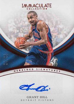 2016-17 Panini Immaculate Collection - Heralded Signatures Red #HS-GHI Grant Hill Front