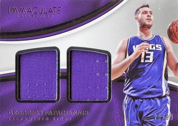 2016-17 Panini Immaculate Collection - Dual Materials #DM-GP Georgios Papagiannis Front