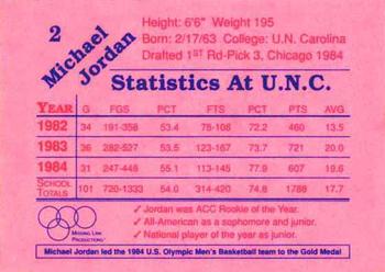 1990-91 1984 Missing Link Olympic (unlicensed) #2 Michael Jordan Back