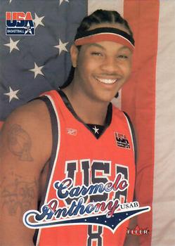 2004 Fleer USA #NNO Carmelo Anthony Front