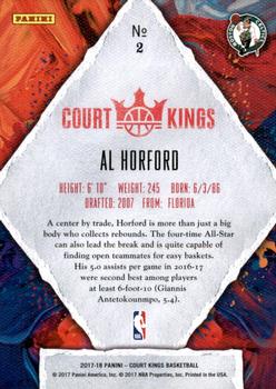 2017-18 Panini Court Kings #2 Al Horford Back