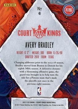 2017-18 Panini Court Kings #6 Avery Bradley Back
