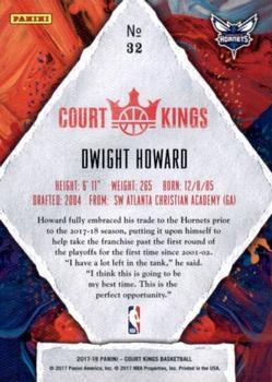 2017-18 Panini Court Kings #32 Dwight Howard Back