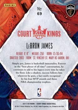 2017-18 Panini Court Kings #69 LeBron James Back