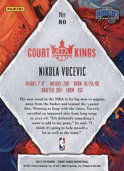 2017-18 Panini Court Kings #80 Nikola Vucevic Back