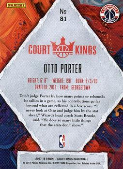 2017-18 Panini Court Kings #81 Otto Porter Jr. Back