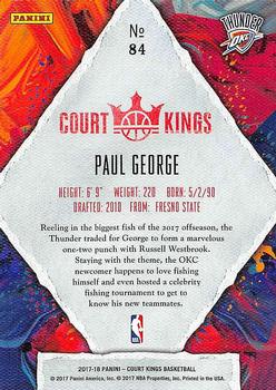 2017-18 Panini Court Kings #84 Paul George Back