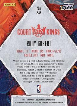 2017-18 Panini Court Kings #88 Rudy Gobert Back
