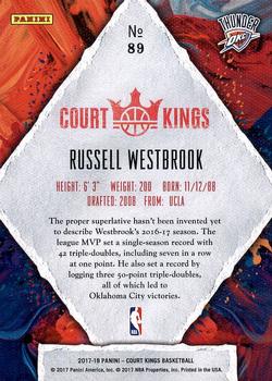 2017-18 Panini Court Kings #89 Russell Westbrook Back