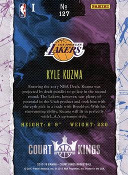 2017-18 Panini Court Kings #127 Kyle Kuzma Back