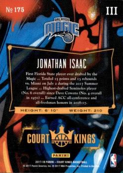 2017-18 Panini Court Kings #175 Jonathan Isaac Back