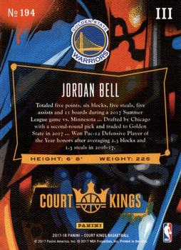 2017-18 Panini Court Kings #194 Jordan Bell Back
