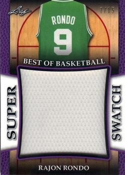 2017 Leaf Best of Basketball Unopened Edition Super Swatch - Purple #SS-22 Rajon Rondo Front