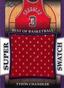 2017 Leaf Best of Basketball Unopened Edition Super Swatch - Purple #SS-34 Tyson Chandler Front