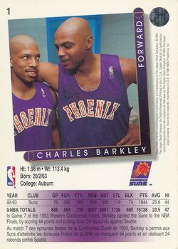 1993-94 Upper Deck Golden Grahams (French) #1 Charles Barkley Back