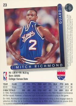 1993-94 Upper Deck Golden Grahams (French) #23 Mitch Richmond Back