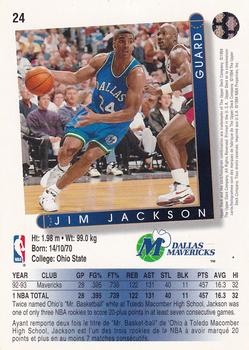 1993-94 Upper Deck Golden Grahams (French) #24 Jim Jackson Back