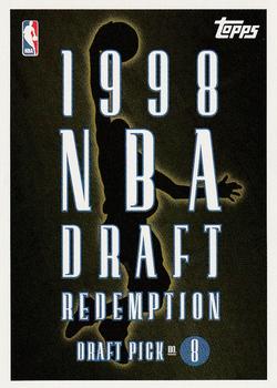 1998-99 Topps - 1998 NBA Draft Redemptions #8 Draft Pick No. 8 Front