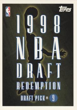 1998-99 Topps - 1998 NBA Draft Redemptions #9 Draft Pick No. 9 Front