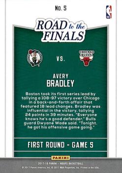 2017-18 Hoops - Road to the Finals #5 Avery Bradley Back