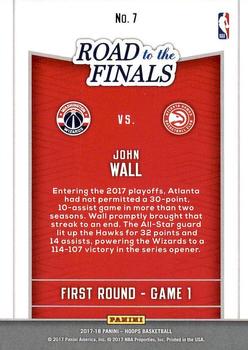 2017-18 Hoops - Road to the Finals #7 John Wall Back