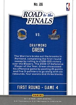 2017-18 Hoops - Road to the Finals #26 Draymond Green Back