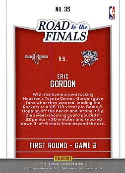 2017-18 Hoops - Road to the Finals #35 Eric Gordon Back