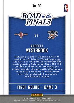 2017-18 Hoops - Road to the Finals #36 Russell Westbrook Back