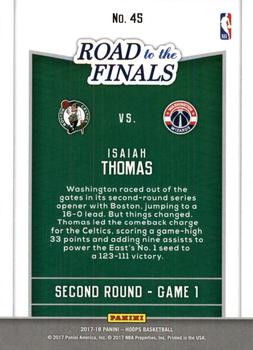 2017-18 Hoops - Road to the Finals #45 Isaiah Thomas Back