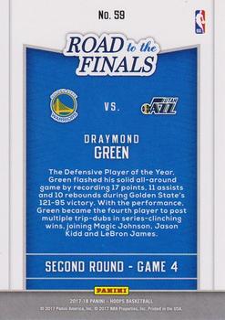 2017-18 Hoops - Road to the Finals #59 Draymond Green Back