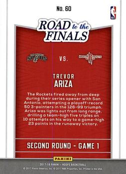2017-18 Hoops - Road to the Finals #60 Trevor Ariza Back