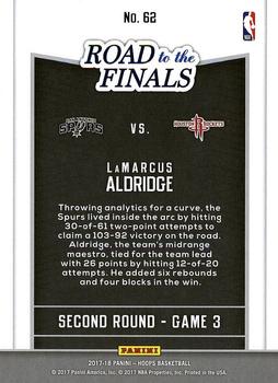 2017-18 Hoops - Road to the Finals #62 LaMarcus Aldridge Back