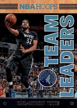 2017-18 Hoops - Team Leaders #29 Karl-Anthony Towns Front