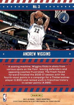 2017-18 Hoops - Special Delivery #3 Andrew Wiggins Back