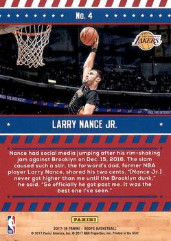 2017-18 Hoops - Special Delivery #4 Larry Nance Jr. Back