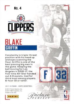 2017-18 Hoops - Picture Perfect #4 Blake Griffin Back