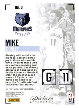 2017-18 Hoops - Picture Perfect #5 Mike Conley Back