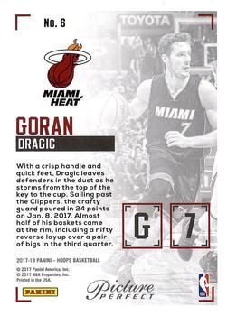 2017-18 Hoops - Picture Perfect #6 Goran Dragic Back