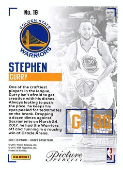 2017-18 Hoops - Picture Perfect #16 Stephen Curry Back