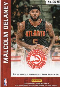 2017-18 Hoops - Great SIGnificance #GS-MDL Malcolm Delaney Back