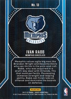 2017-18 Hoops - Faces of the Future #13 Ivan Rabb Back
