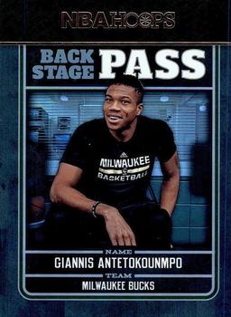 2017-18 Hoops - Back Stage Pass #6 Giannis Antetokounmpo Front