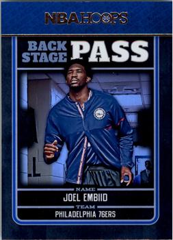 2017-18 Hoops - Back Stage Pass #8 Joel Embiid Front