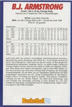 1994-95 Basketball USA Magazine (German) #NNO B.J. Armstrong Back