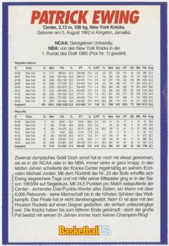 1994-95 Basketball USA Magazine (German) #NNO Patrick Ewing Back