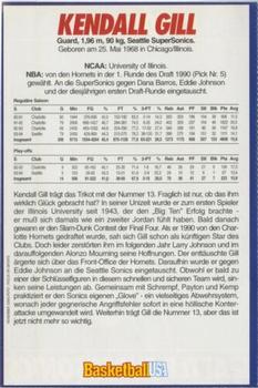 1994-95 Basketball USA Magazine (German) #NNO Kendall Gill Back