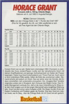 1994-95 Basketball USA Magazine (German) #NNO Horace Grant Back